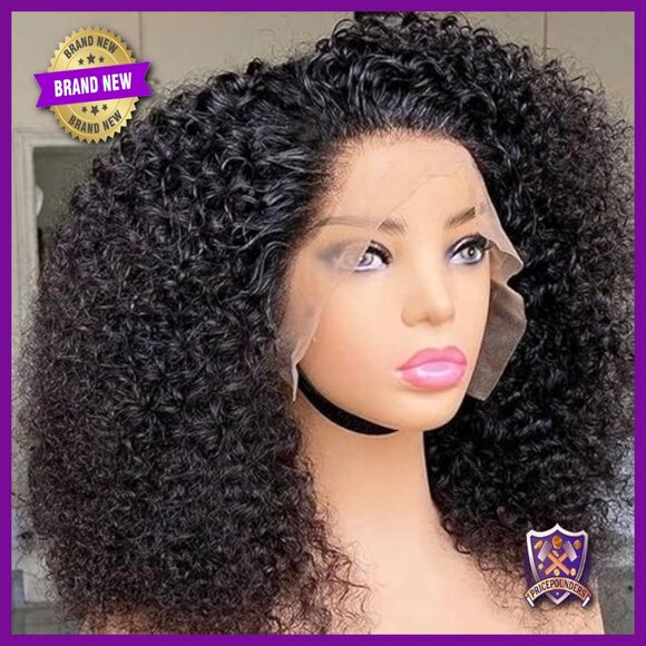 Human Hair Bob Wig 12 Inch Kinky Curly 13x4 Lace Front Glueless main image 5